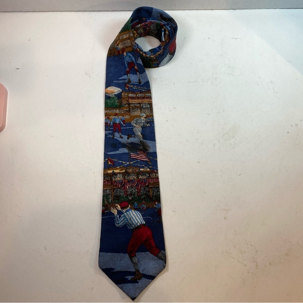 Baseball Tie, Tango by‎ Max Raab Tie Americana Series "You're Out Circa 1921"